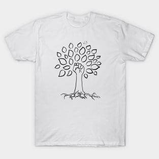 Community Strength Tree - Black T-Shirt